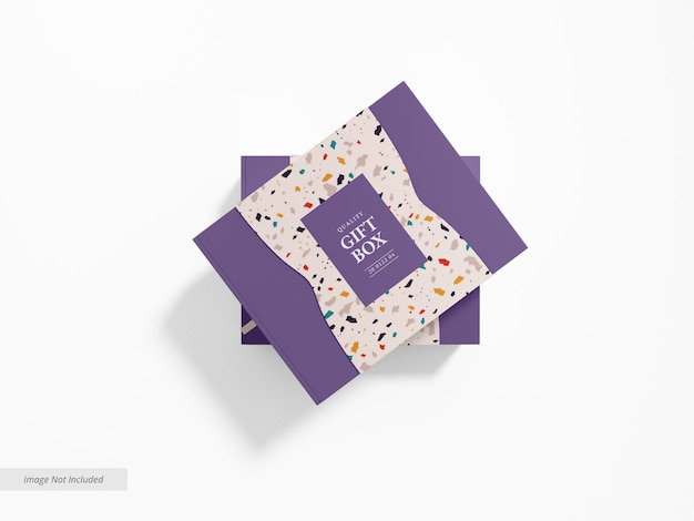 Confezione regalo di carta di lusso con mockup di copertina