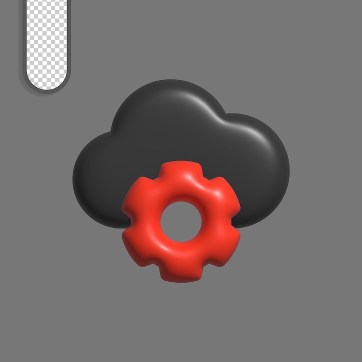 PSD configuración y gestión del icono de la configuración de la nube
