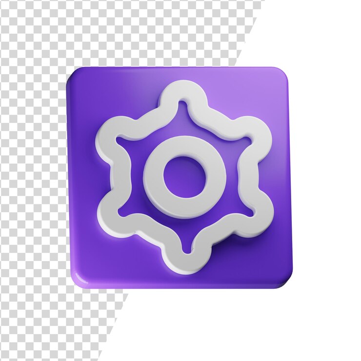 Configuración de icono 3d renderizado concepto aislado