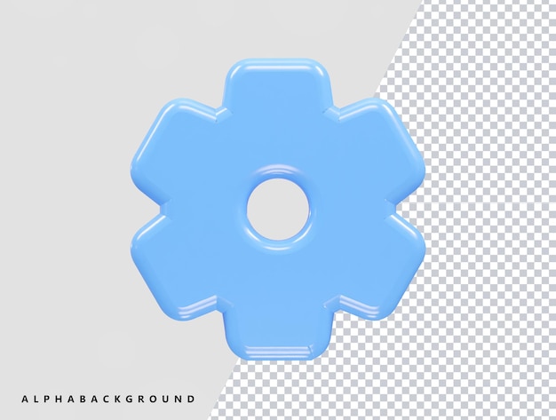 Configuración del ícono del elemento de representación de la ilustración 3D