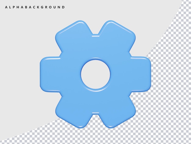 Configuración del icono de la ilustración de renderización 3d