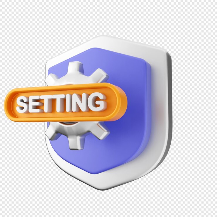 PSD configuración de protección de seguridad del escudo 3d