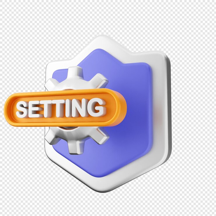 PSD configuración de protección de seguridad del escudo 3d