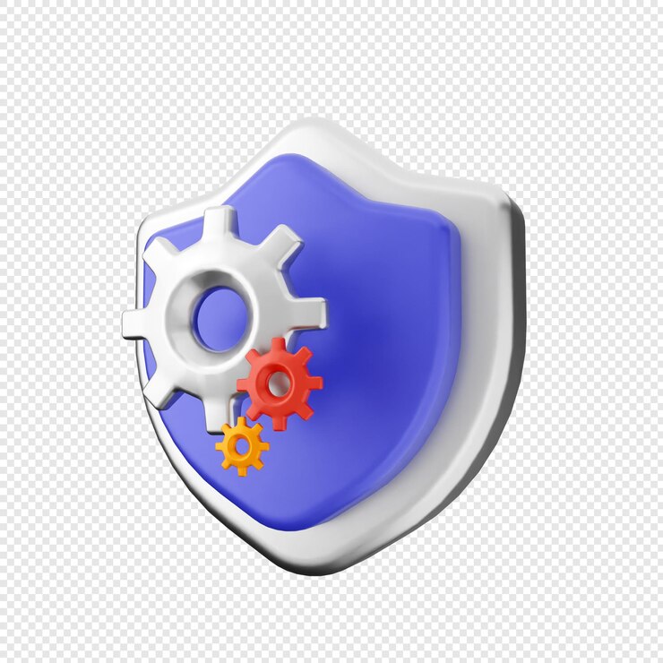 PSD configuraciones de protección de seguridad del escudo 3d