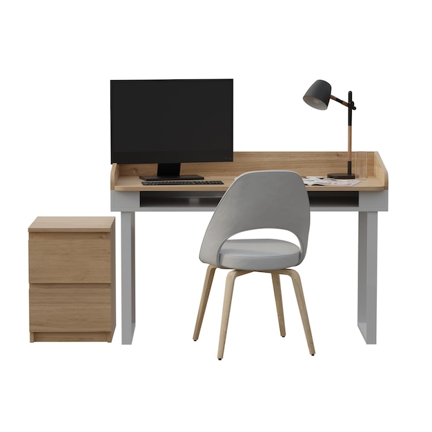 Configuration moderne du bureau à domicile