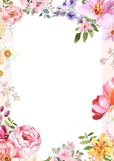 Confine di pagine floreali rosa