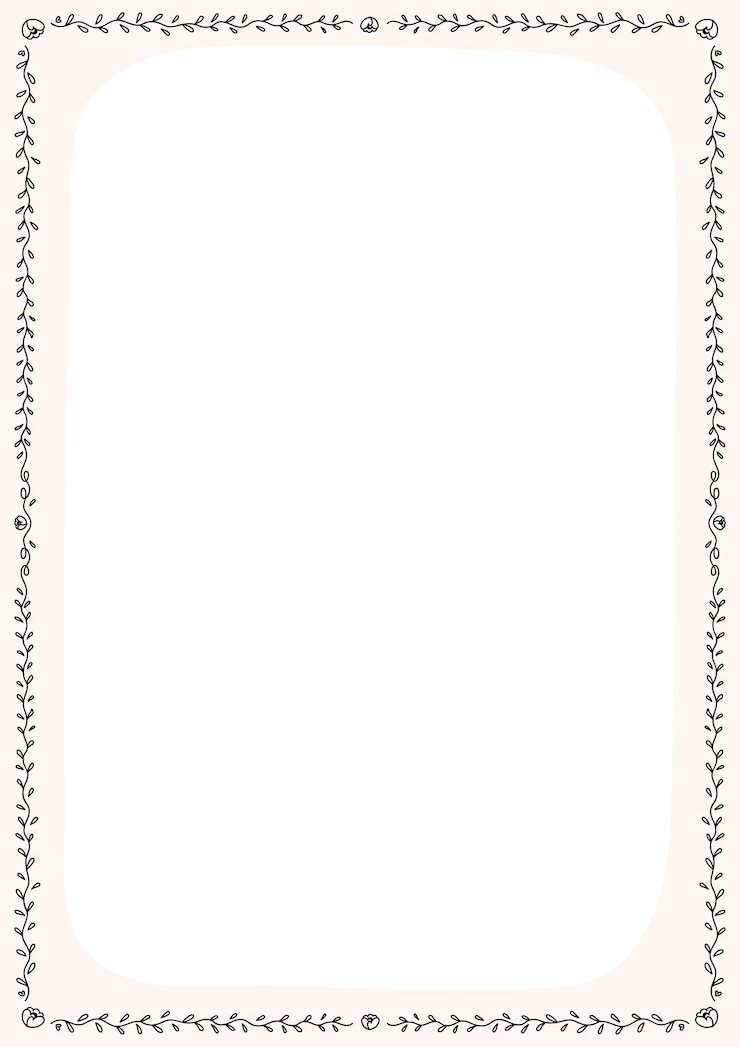 PSD confine di pagine floreali semplici beige