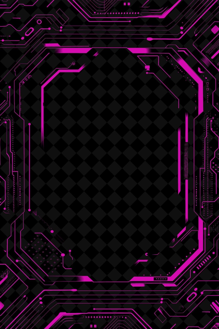 PSD confine di telaio ad alta tecnologia con forme futuristiche e disegni astratti png creativi f metallici