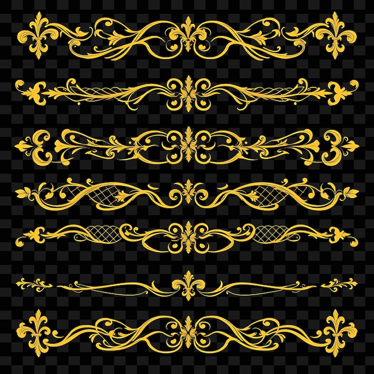 PSD confini decorativi fleur de lis rotoli e reticolo oro antico con royal purple archit barocco