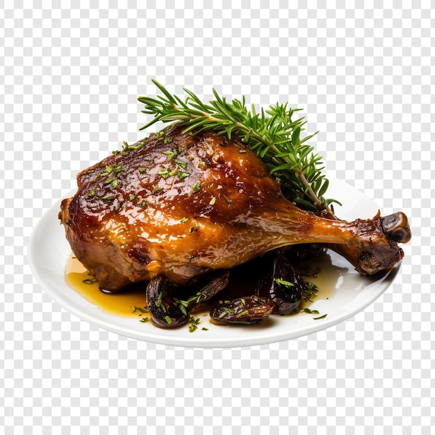 PSD confit de canard isolé sur un fond transparent