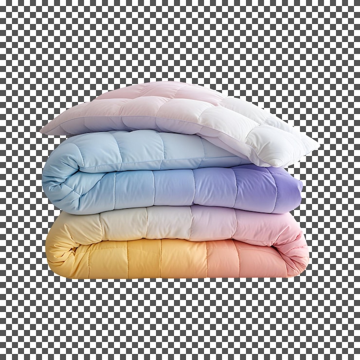 PSD confortador de sombra pastel aislado sobre un fondo transparente