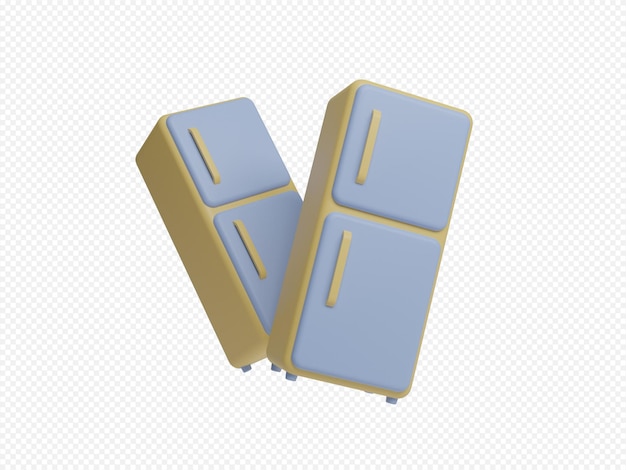 congelador, 3d, icono