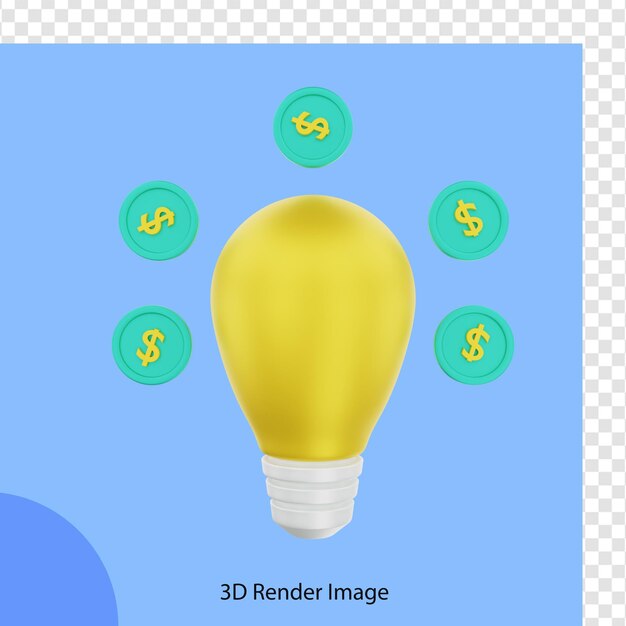 PSD conhecimento de gestão de dinheiro de renderização de finanças 3d