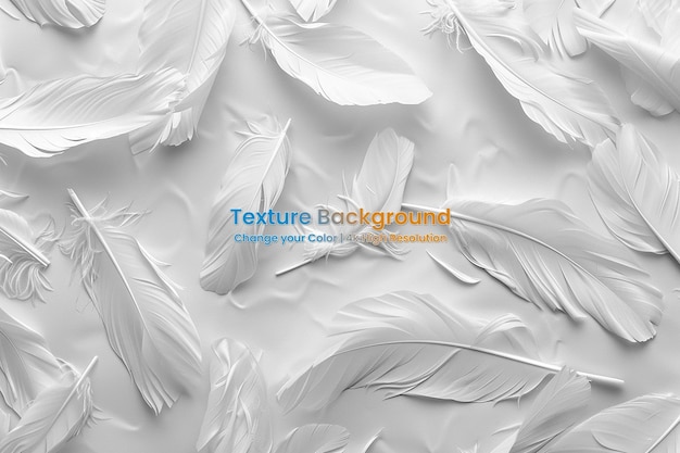 Conjunto 3D vectorial realista de plumas de pájaros blancos o ángeles en varias formas aisladas en el fondo