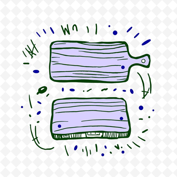 PSD conjunto de 4 ilustraciones vectoriales en negrita con contornos gruesos en fondo blanco png artículo de dibujo a mano creativo