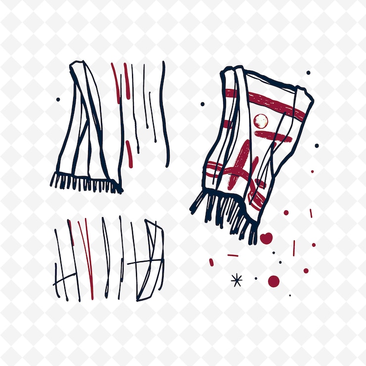 PSD conjunto de 4 ilustraciones vectoriales en negrita con contornos gruesos en fondo blanco png