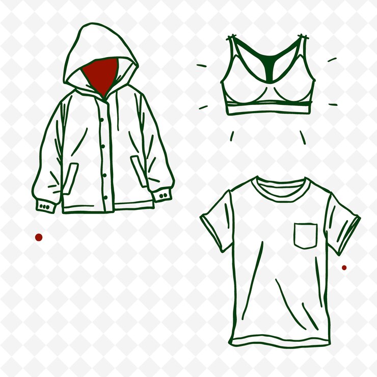 PSD conjunto de 4 ilustraciones vectoriales en negrita con contornos gruesos en fondo blanco png