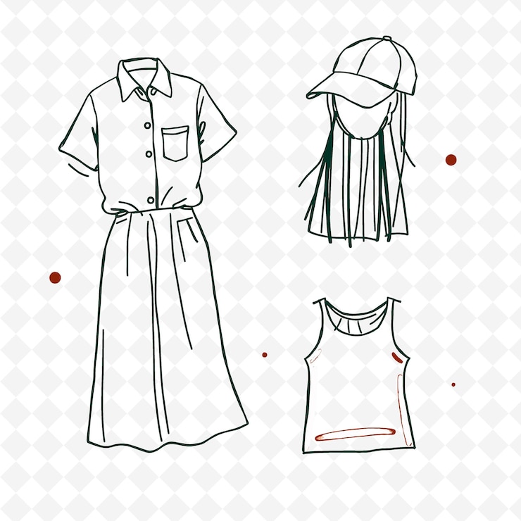 PSD conjunto de 4 ilustraciones vectoriales en negrita con contornos gruesos en fondo blanco png