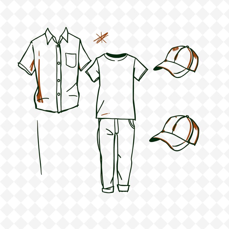 PSD conjunto de 4 ilustraciones vectoriales en negrita con contornos gruesos en fondo blanco png