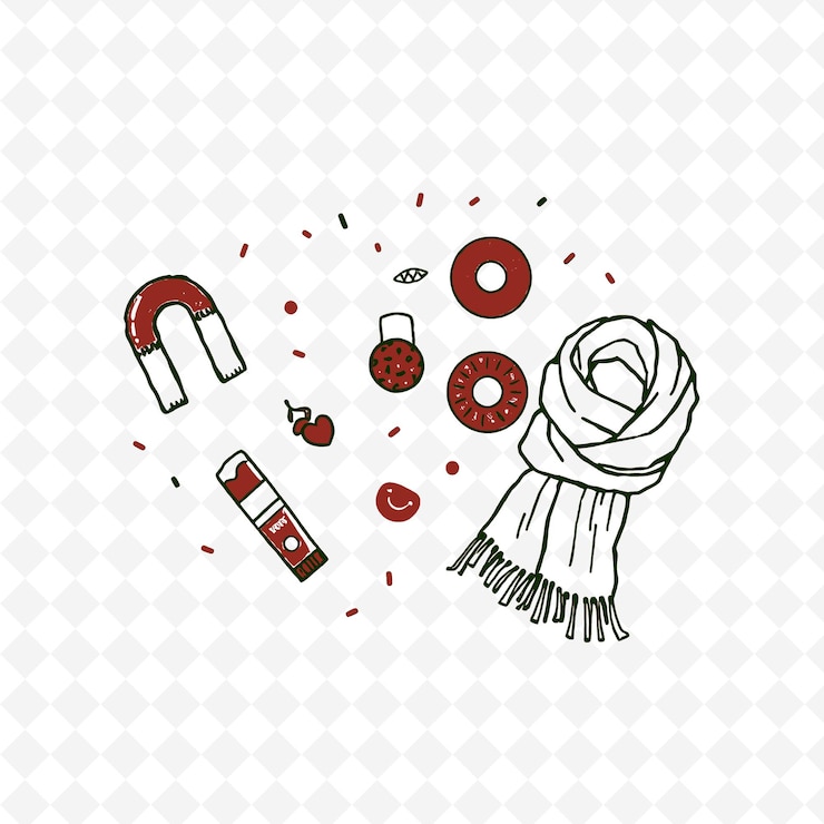 PSD conjunto de 4 ilustraciones vectoriales en negrita con contornos gruesos en fondo blanco png