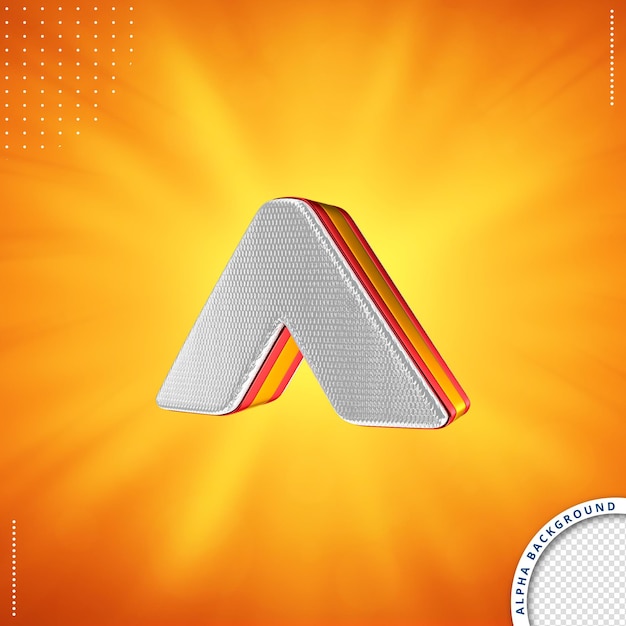 Conjunto de acentos del alfabeto 3d para la composición.