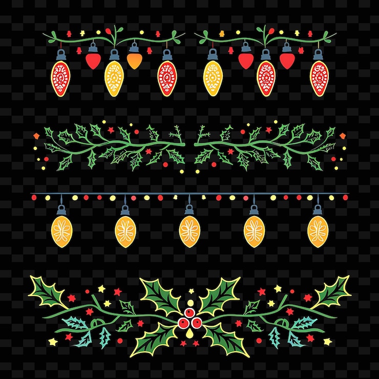 PSD un conjunto de adornos de navidad para el año nuevo