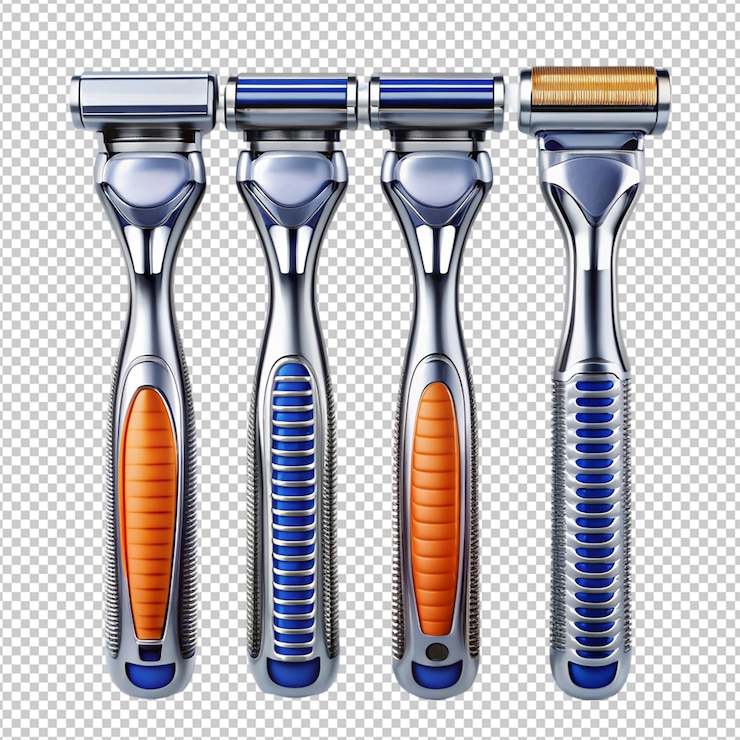 PSD conjunto de afeitadoras realistas para hombres