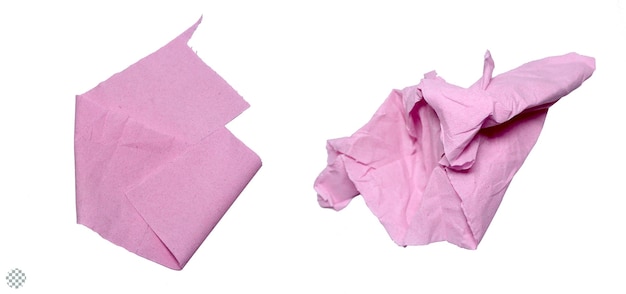 Conjunto aislado de papel higiénico rosa