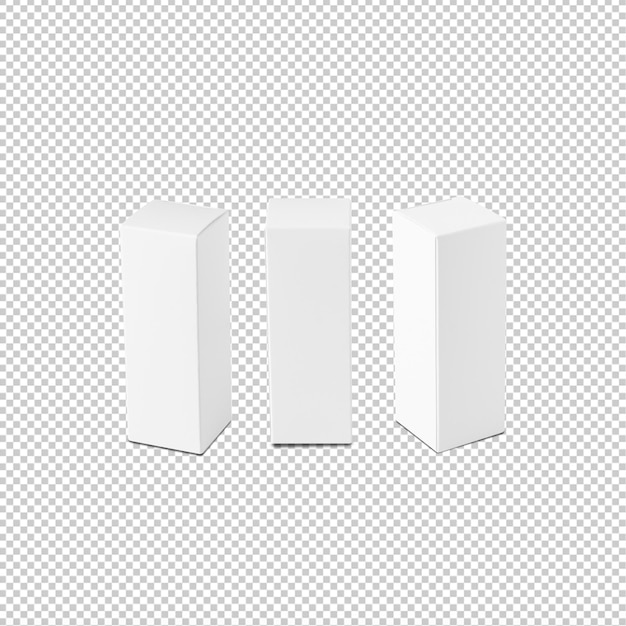 Conjunto de archivos Psd de recorte de maqueta de caja blanca