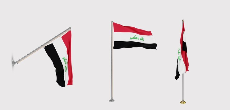 PSD el conjunto de la bandera nacional de irak imagen editable