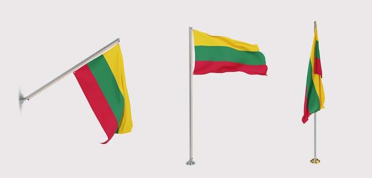 PSD el conjunto de la bandera nacional de lituania imagen editable