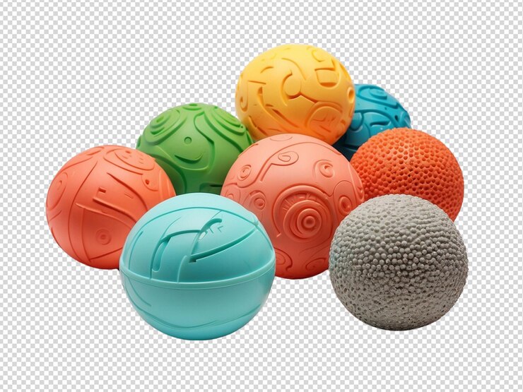 PSD conjunto de bolas sensoriales png