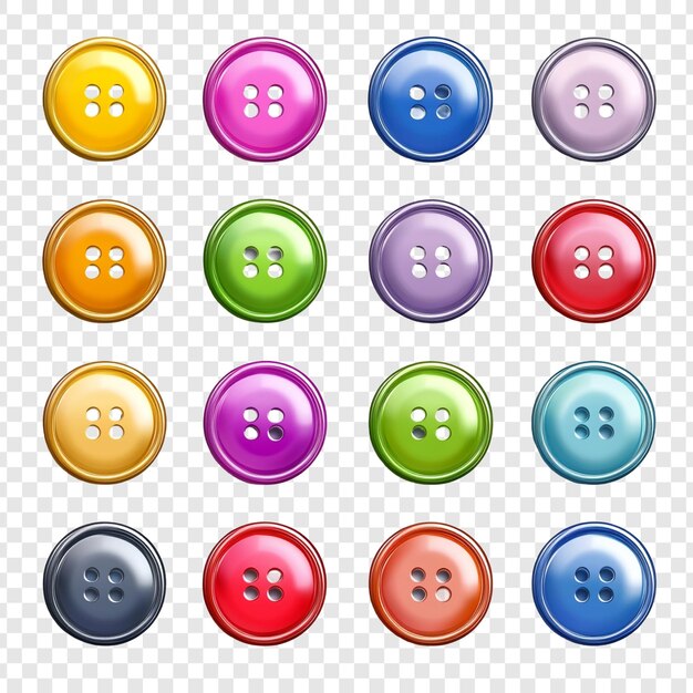 Conjunto de botones de colores