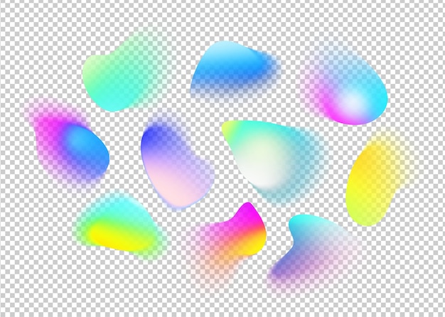 El conjunto de colecciones de diseño de PSD Gradient Blob