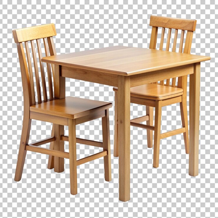 PSD conjunto de comedor al aire libre fondo transparente