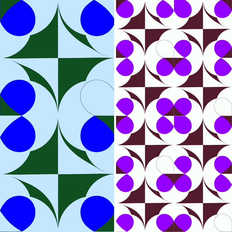 PSD un conjunto de cuadrados de diferentes colores con diferentes formas y formas