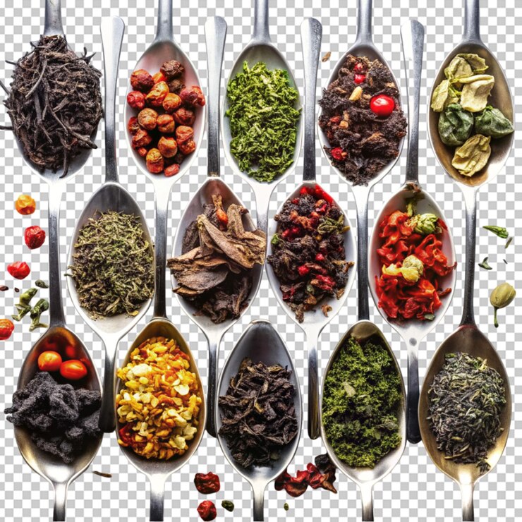 PSD conjunto de cucharas de té de hierbas secas