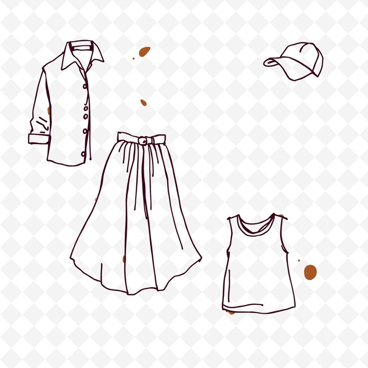 PSD conjunto de 4 ilustrações vetoriais em negrito com contornos grossos em fundo branco isolado item de desenho manual bonito
