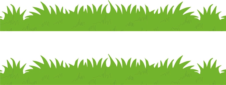 PSD conjunto de bandeiras horizontais planas de grama verde