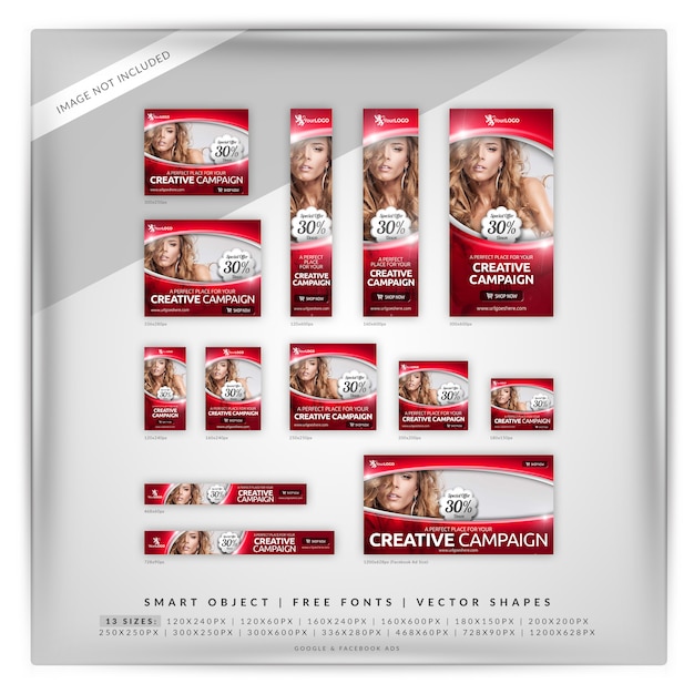 PSD conjunto de banner fashion & sale