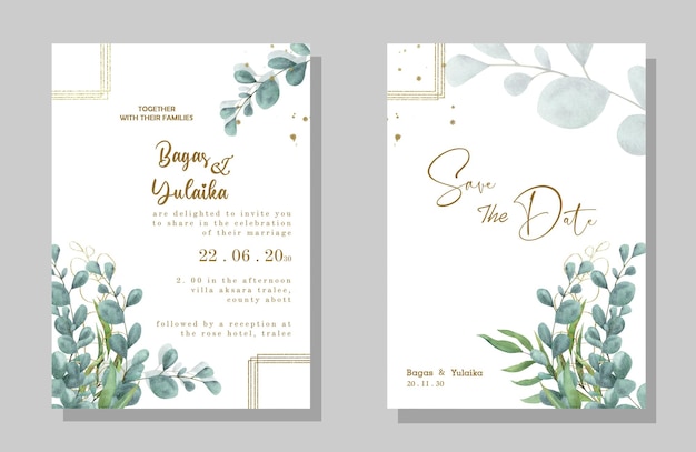 conjunto de cartão de convite de casamento com flor da margarida Modelos PSD