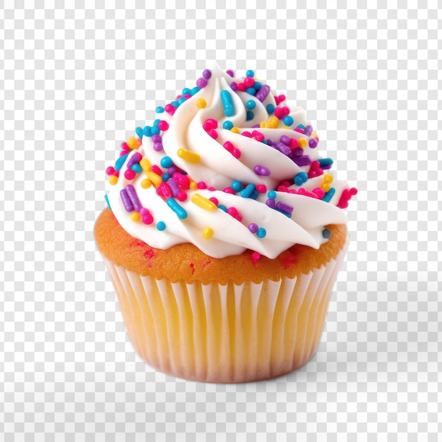 PSD conjunto de cupcake em fundo de transparência psd