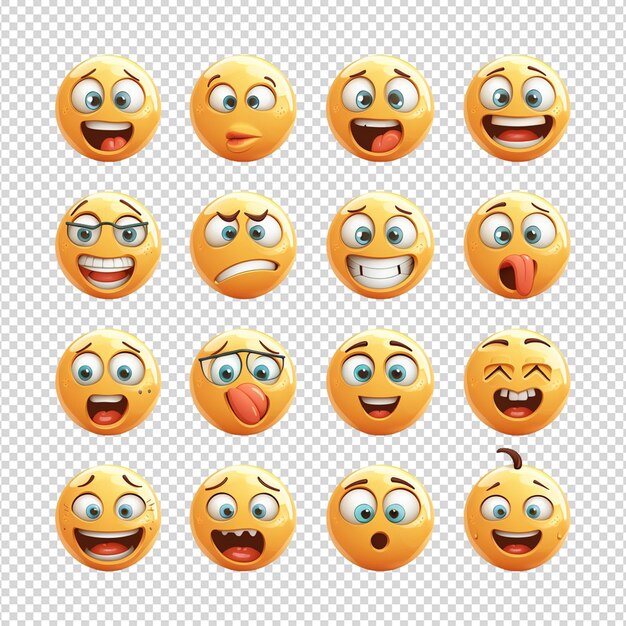 PSD conjunto de emoji do whatsapp