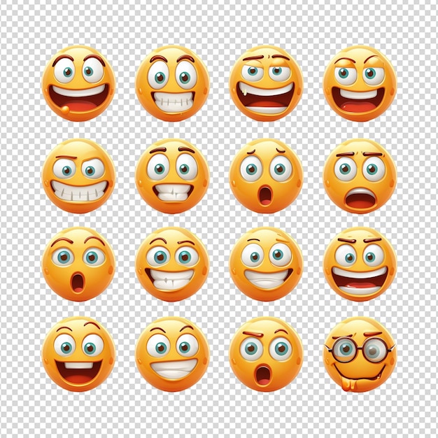 PSD conjunto de emoji do whatsapp