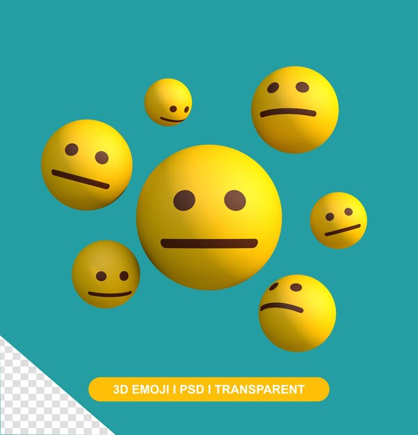 Conjunto de emoticons 3d