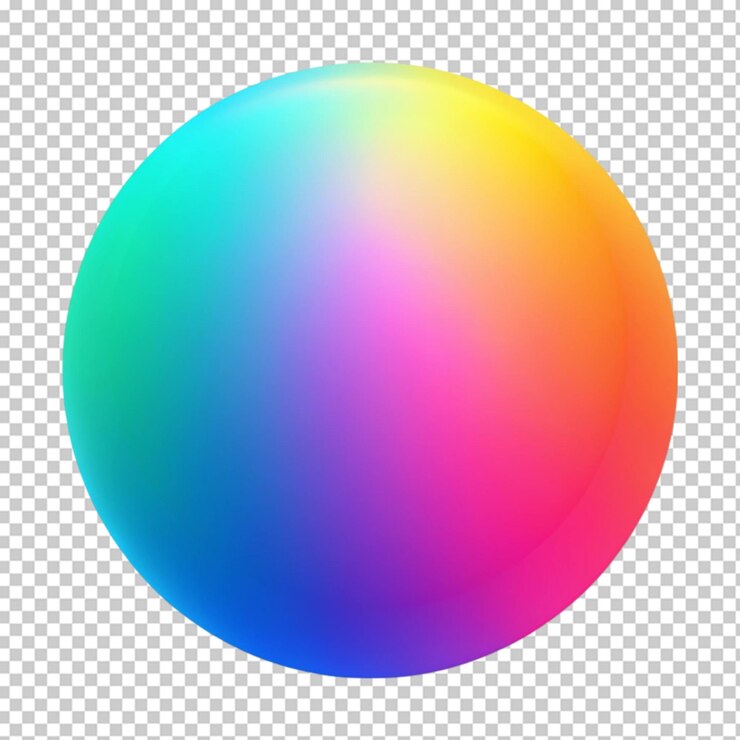 PSD conjunto de esferas de gradiente coloridas borradas abstratas