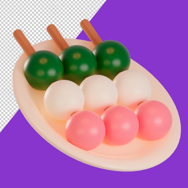 conjunto de ícones 3d de comida asiática