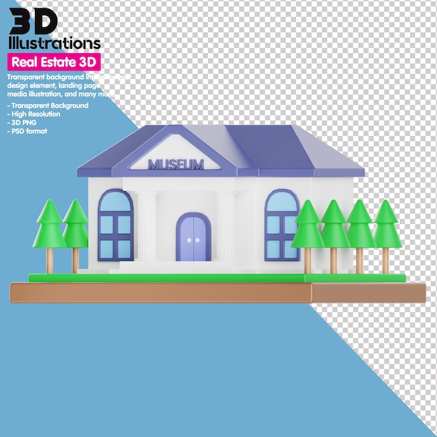 Conjunto de ícones 3d, imobiliário png