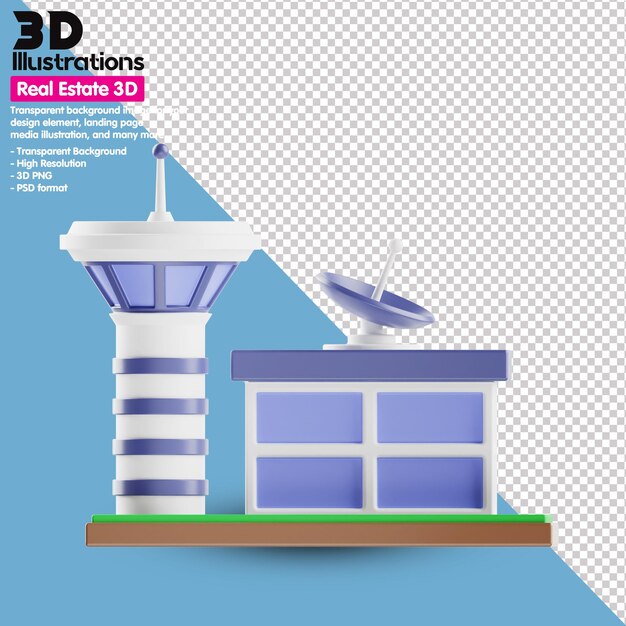 Conjunto de ícones 3d imóveis