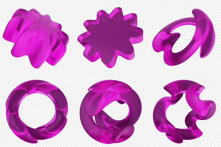 PSD conjunto de ícones abstratos geométricos 3d